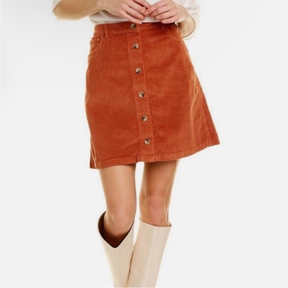 Faherty Ellington Mini Skirt Gingerbread Brown